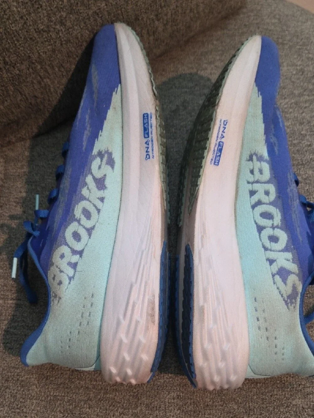 Brooks Blue Running Shoes with Light Teal Accents